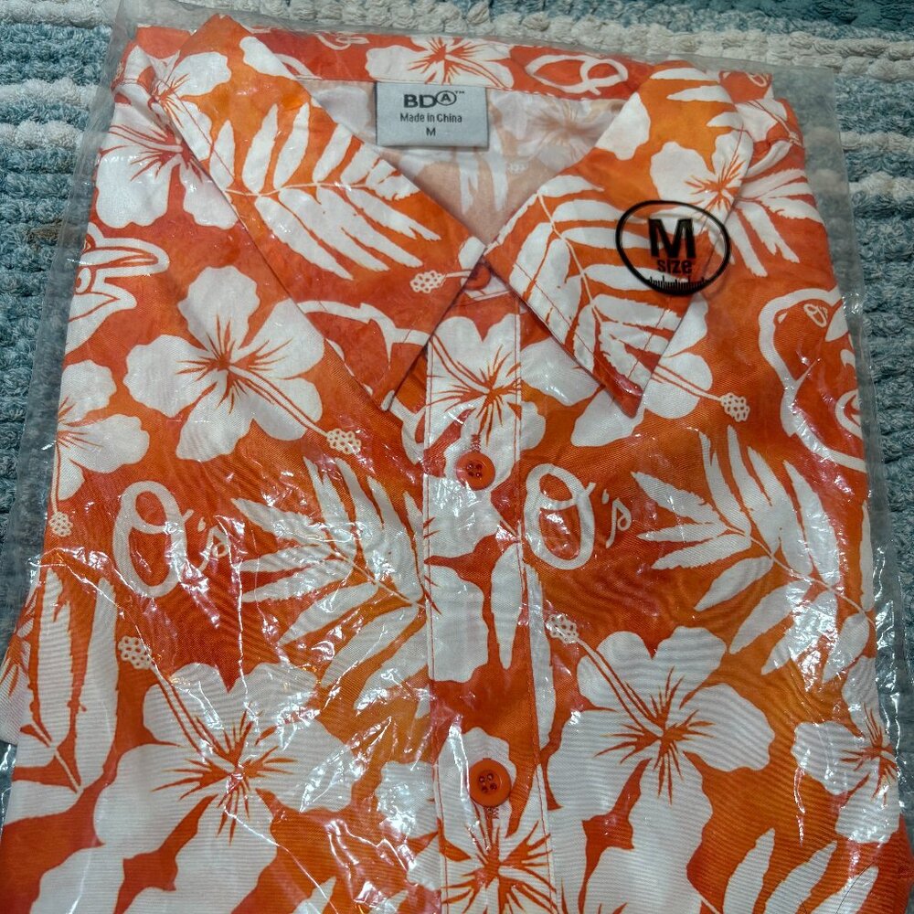 🧡🖤 Baltimore Orioles Hawaiian Shirt - Size M | NWT 🧡🖤